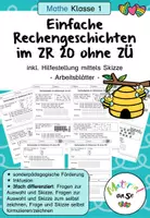 Vorschau - Arbeitsblätter - Rechengeschichten mit Skizze - ZR 20 ohne ZÜ - Deckblatt