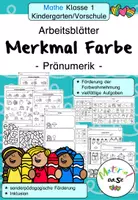 Vorschau - Arbeitsblätter - Farben, Pränumerik, Arbeitsblätter, Anfangsunterricht - Deckblatt