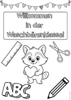 Vorschau - Mal- und Bastelvorlagen - Ausmalbilder - Waschbärenklasse - Seite 3