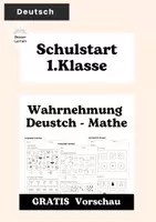 Vorschau - Arbeitsblätter - Kostenlose Vorschau: Schulstart 1. Klasse - Deckblatt