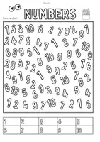 Vorschau - Mal- und Bastelvorlagen - Numbers 1-10: I Spy... (Count, Read & Colour) (Englisch Grundschule) - Seite 1