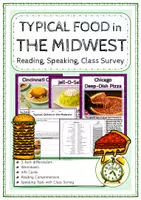 Vorschau - Arbeitsblätter - Typical Food in THE MIDWEST (reading comprehension, speaking, class survey) - Deckblatt