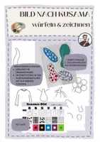 Vorschau - Mal- und Bastelvorlagen - KUNST: Würfelspiel Kusama, Würfelvorlage - Deckblatt
