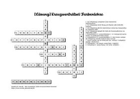 Vorschau - Quiz - Kreuzworträtsel zur Farbenlehre (Klasse 7/8) - Seite 2