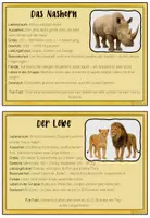 Vorschau - Merkblätter - Afrikas Tierwelt - Steckbriefe Infokarten - Seite 3