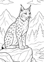 Vorschau - Mal- und Bastelvorlagen - Ausmalbilder - Luchs - 10 Vorlagen (1) - Seite 3