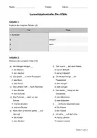 Vorschau - Arbeitsblätter - LK - 4 Fälle/Kasus (inkl. Lösungen) - Deckblatt