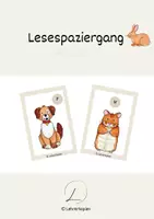 Vorschau - Bildkarten - Lesespaziergang: Haustiere, 3-fach differenziert - Deckblatt