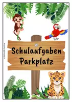Vorschau - Poster - Klassenmotto Dschungelklasse: Hausaufgaben-Parkplatz - Seite 3
