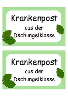Vorschau - Poster - Klassenmotto Dschungelklasse: Krankenpost - Seite 2