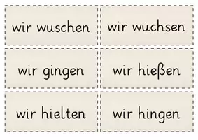 Vorschau - Spiele - Wortkarten Verben im Präsens und Präteritum - Seite 2
