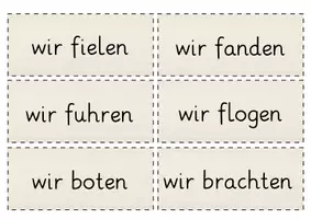 Vorschau - Spiele - Wortkarten Verben im Präsens und Präteritum - Seite 3