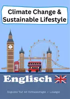 Vorschau - Arbeitsblätter - Reading Comprehension 🌍♻️ Climate Change & Sustainable Lifestyle - Deckblatt