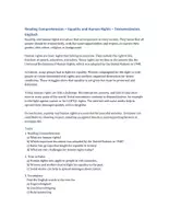Vorschau - Arbeitsblätter - Reading Comprehension – Equality and Human Rights - Seite 1
