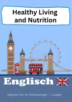 Vorschau - Arbeitsblätter - Reading Comprehension – Healthy Living and Nutrition - Deckblatt
