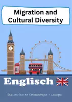 Vorschau - Arbeitsblätter - Migration and Cultural Diversity – Textverständnis Englisch - Deckblatt