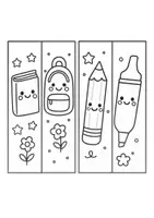 anteprima - Materiale per pittura e bricolage - Segnalibri Back to school - Pagina 1