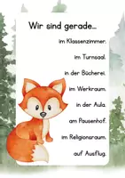Vorschau - Poster - Wir sind gerade - Schild / Türschild - Fuchs - Seite 2