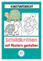 Vorschau - Mal- und Bastelvorlagen - Schildkröten gestalten - Deckblatt