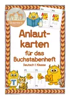 Vorschau - Bildkarten - Anlautkarten - Buchstabenheft 1. Klasse - Deckblatt