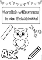 Vorschau - Mal- und Bastelvorlagen - Ausmalbilder - Eulenklasse - Seite 2