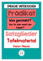 Vorschau - Poster - Satzglieder. Tafel- und Legematerial - Deckblatt
