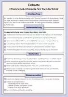 Vorschau - Stundenentwürfe - Debatte_Chancen und Risiken der Gentechnik - Deckblatt