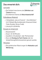Vorschau - Arbeitsblätter - Arbeitsblatt Chemie: Was ist Chemie? – Eine Definition - Seite 1