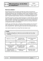 Vorschau - Arbeitsblätter - 07_Was braucht es, um ein Kind zu adoptieren - Deckblatt
