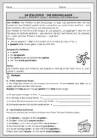 Vorschau - Arbeitsblätter - Prädikat | Satzglieder - Seite 1