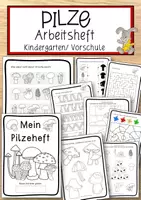 Vorschau - Anderer Materialtyp - Pilze Arbeitsheft Kindergarten/Vorschule - Deckblatt