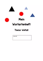 Vorschau - Arbeitsblätter - Wortarten bestimmen nach Montessori. Texte zum Thema: Weltall und Planeten - Seite 1