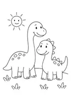 Vorschau - Mal- und Bastelvorlagen - Ausmalbilder Dinos - Seite 3