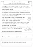 Vorschau - Arbeitsblätter - Vom Korn zum Mehl, Leseverständnis, Klasse 2, 3, 4 - Seite 2