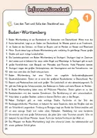 Vorschau - Arbeitsblätter - Steckbrief Baden-Württemberg - Infotext mit Vorlage + Lösungen - Seite 3