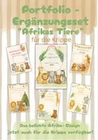 Vorschau - Arbeitsblätter - Meine Krippenzeit - Portfolio - "Afrikas Tiere" Ergänzungsset - Deckblatt
