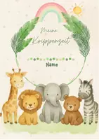 Vorschau - Arbeitsblätter - Meine Krippenzeit - Portfolio - "Afrikas Tiere" Ergänzungsset - Seite 1