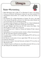 Vorschau - Arbeitsblätter - Lückentext Baden-Württemberg + Lösungen - Seite 1