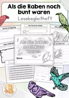 Vorschau - Stundenentwürfe - Als die Raben noch bunt waren - Lesebegleitheft (ab 2. Klasse / 3. Klasse / 4. Klasse) - Deckblatt