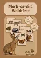Vorschau - Stationenlernen - Waldtiere - Merk-es-dir! in Druck- und Grundschrift - Deckblatt