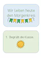Vorschau - Präsentationen/Tafelbilder - Ringbuch/ Leitfaden für Schüler*innen für den Morgenkreis - Seite 1