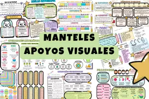 Vista previa - Refuerzo / NEE / Materiales de apoyo - MANTELES DE APOYOS Y REPASO LENGUA, MATES, TTI, EMOCIONES, - Portada