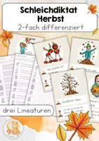 Vorschau - Arbeitsblätter - Schleichdiktat Materialpaket - Deckblatt