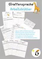 Vorschau - Arbeitsblätter - Giraffensprache - Arbeitsblätter - Deckblatt