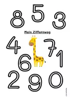 Vorschau - Arbeitsblätter - Visualisierung Ziffernweg Giraffenklasse - Seite 2