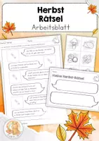 Vorschau - Arbeitsblätter - Herbst Rätsel - (2. Klasse / 3. Klasse) - Deckblatt