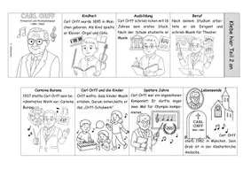 Vorschau - Arbeitsblätter - Leporello Carl Orff (3-fach differenziert) - Deckblatt