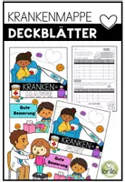 Vorschau - Arbeitsblätter - Krankenmappe Grundschule – Krankenpost & Deckblätter für Fehlzeiten #silvesterknaller25 - Deckblatt