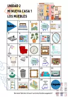 Vorschau - Spiele - tablero qué pasa 2 - unidad 2 - mi nueva casa - Deckblatt