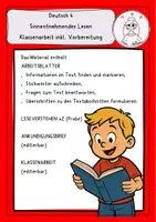 Vorschau - Arbeitsblätter - Deutsch 4: Lesen - Klassenarbeit und Vorbereitung - Deckblatt